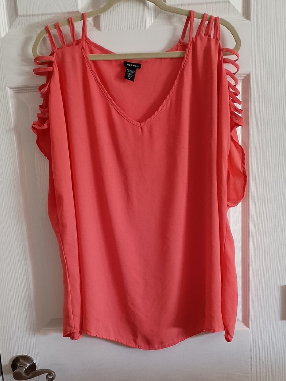 Torrid Blouse with Ladder Cut Out Shoulders (z100)